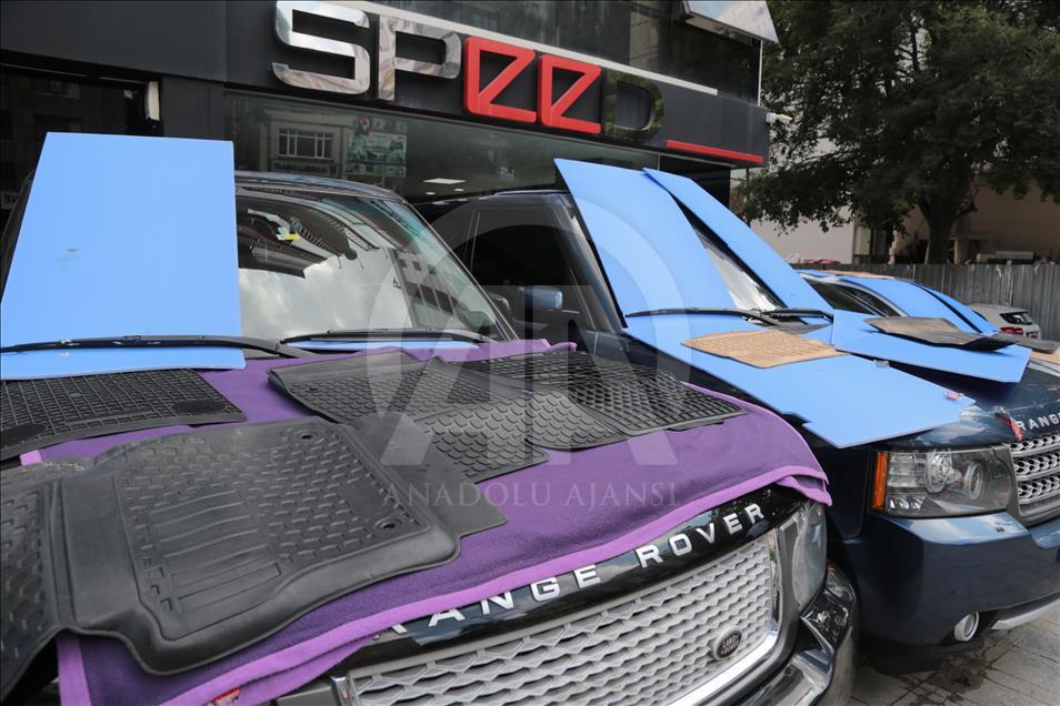 Araç sahiplerinden dolu önlemi