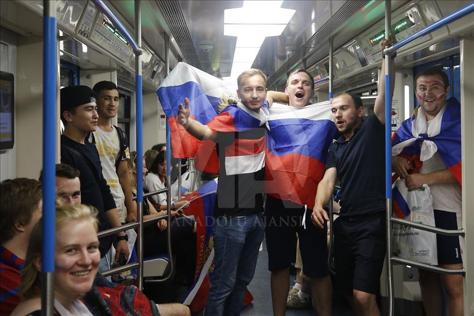 CM2018 : Les Russes fêtent jusqu’au petit matin leur qualification en quarts de finale 