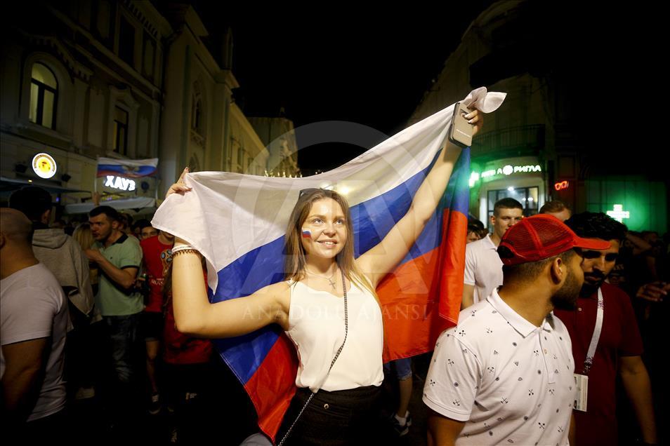 CM2018 : Les Russes fêtent jusqu’au petit matin leur qualification en quarts de finale 