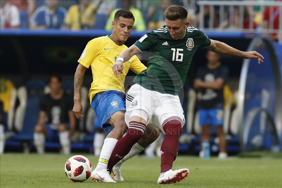 Pertandingan babak 16 besar Brazil vs Meksiko Piala Dunia 2018 Rusia