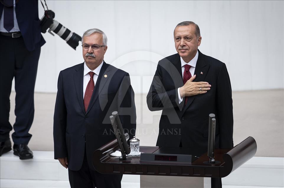 Erdoğan jep betimin në Parlamentin e Turqisë