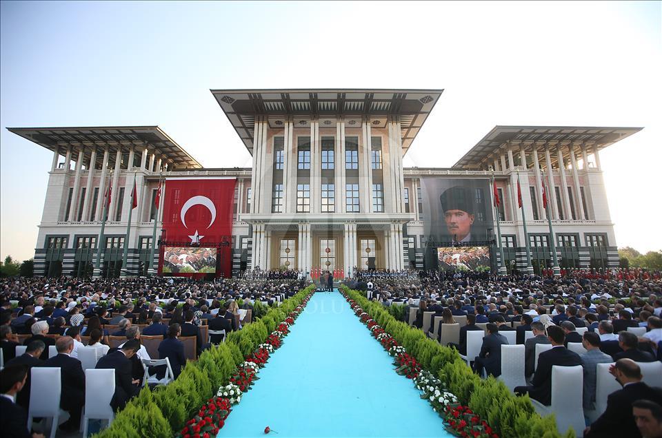 Erdogan at Presidential Complex 