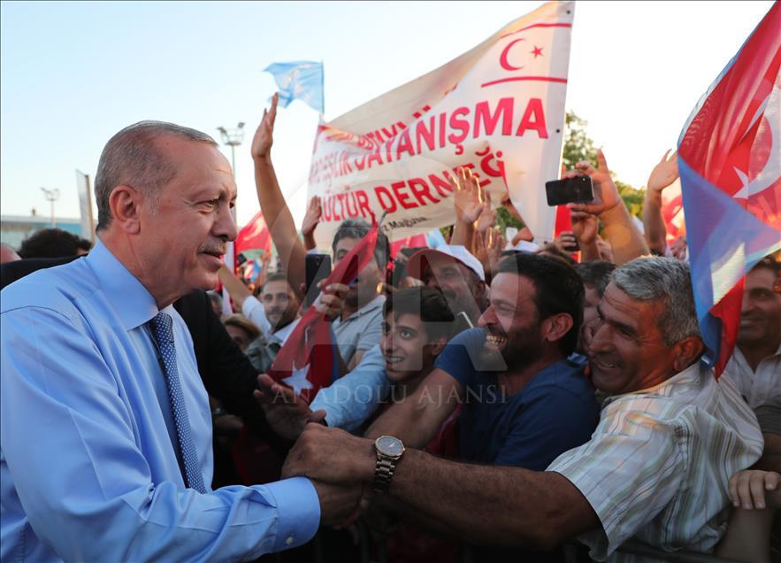 Türkiye Cumhurbaşkanı Erdoğan, KKTC'ye geldi