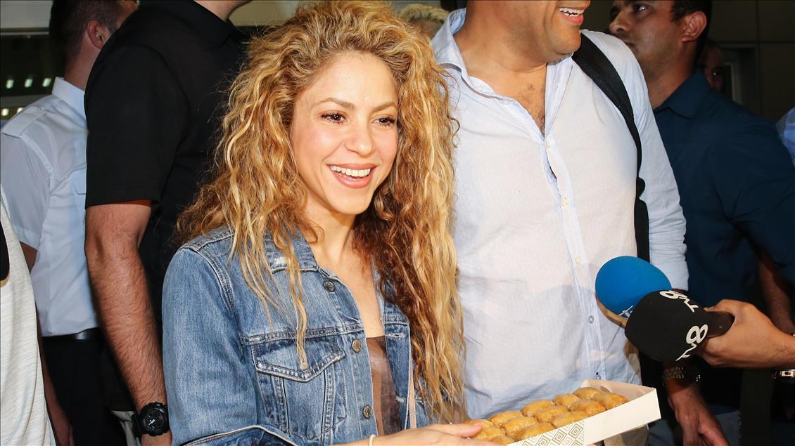 Pop star Shakira arrives in Istanbul