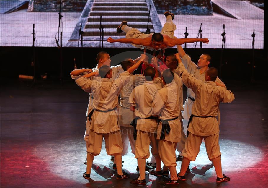 La muestra de kung fu de los monjes Shaolin