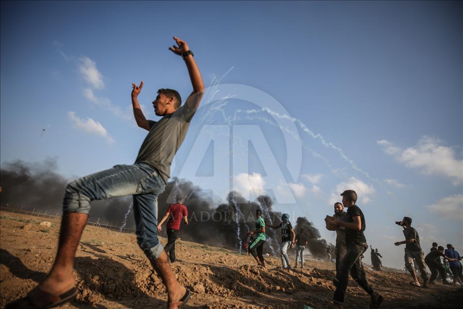 Gazze'deki Büyük Dönüş Yürüyüşü gösterilerinde 16. cuma