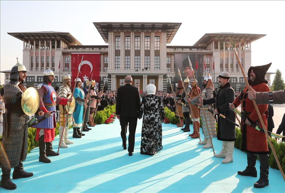 Cumhurbaşkanlığı Külliyesi'ndeki "tarihi tören"
