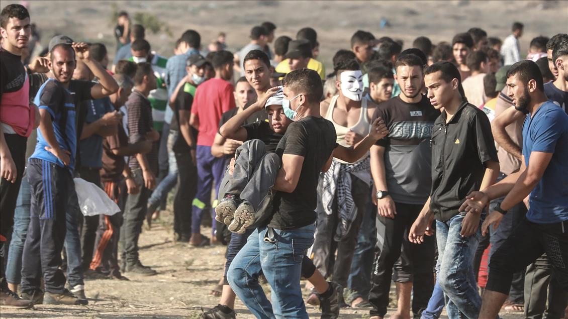 Gazze'deki Büyük Dönüş Yürüyüşü gösterilerinde 16. cuma