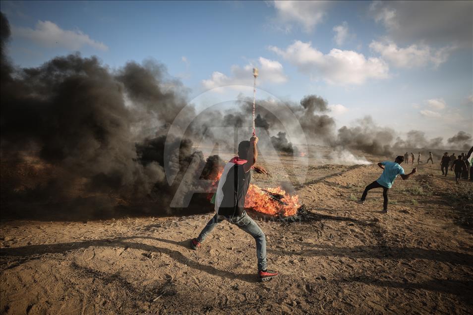 Gazze'deki Büyük Dönüş Yürüyüşü gösterilerinde 16. cuma