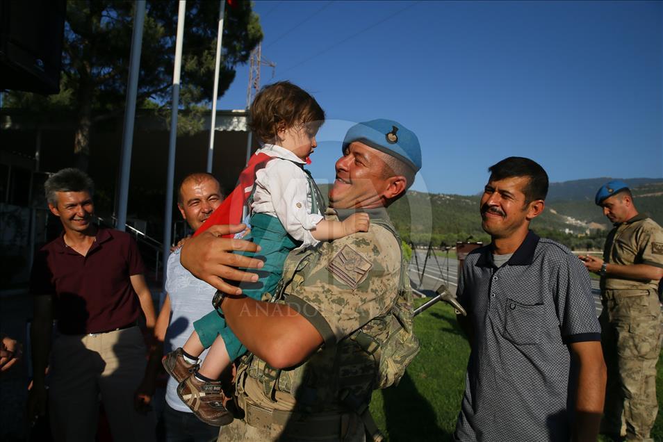 Afrin kahramanları törenle karşılandı