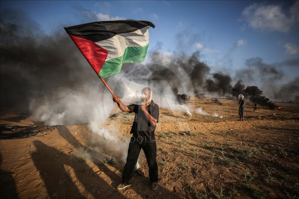 Gazze'deki Büyük Dönüş Yürüyüşü gösterilerinde 16. cuma