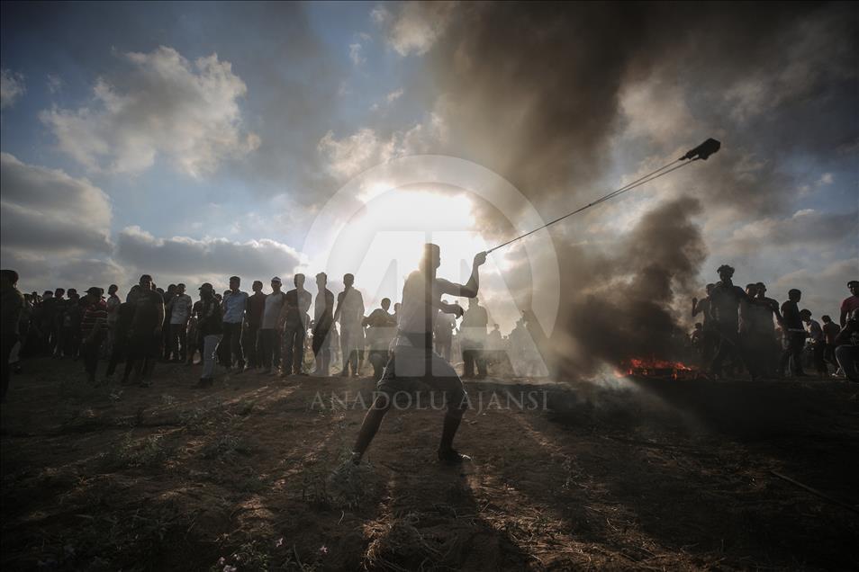 Gazze'deki Büyük Dönüş Yürüyüşü gösterilerinde 16. cuma