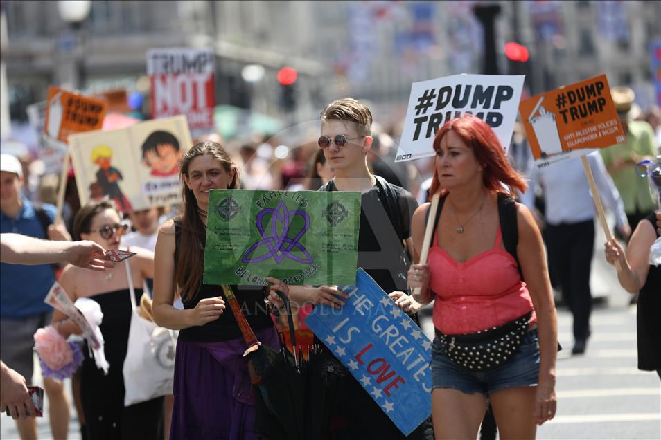 Protesta contra el presidente Donald Trump en Londres