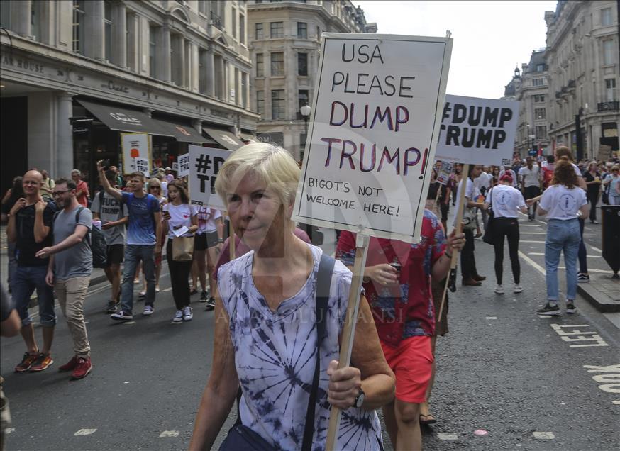 Protesta contra el presidente Donald Trump en Londres