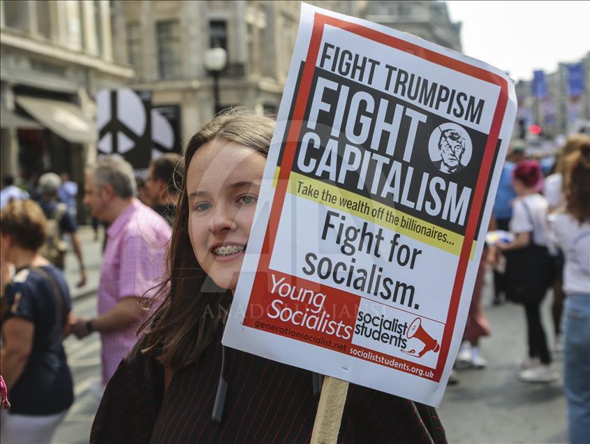 Protesta contra el presidente Donald Trump en Londres