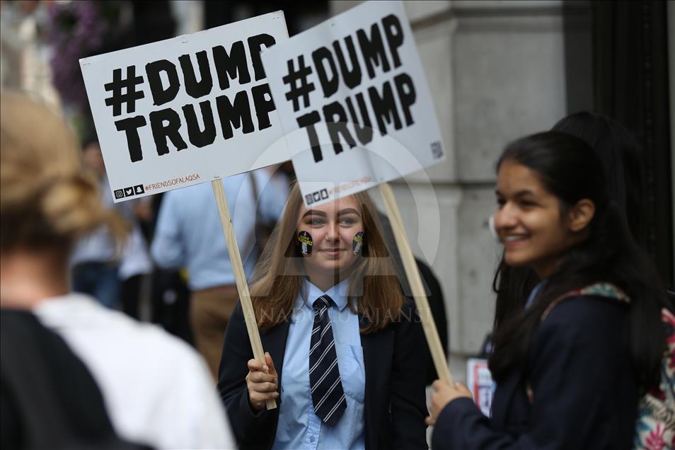 Protesta contra el presidente Donald Trump en Londres