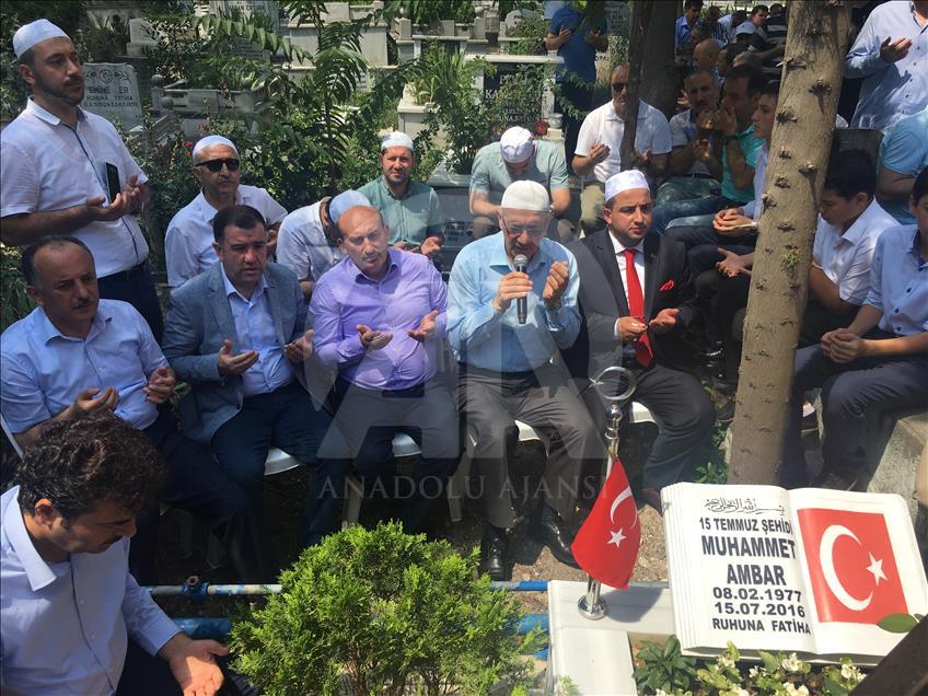15 Temmuz şehidi Muhammet Ambar, kabri başında anıldı
