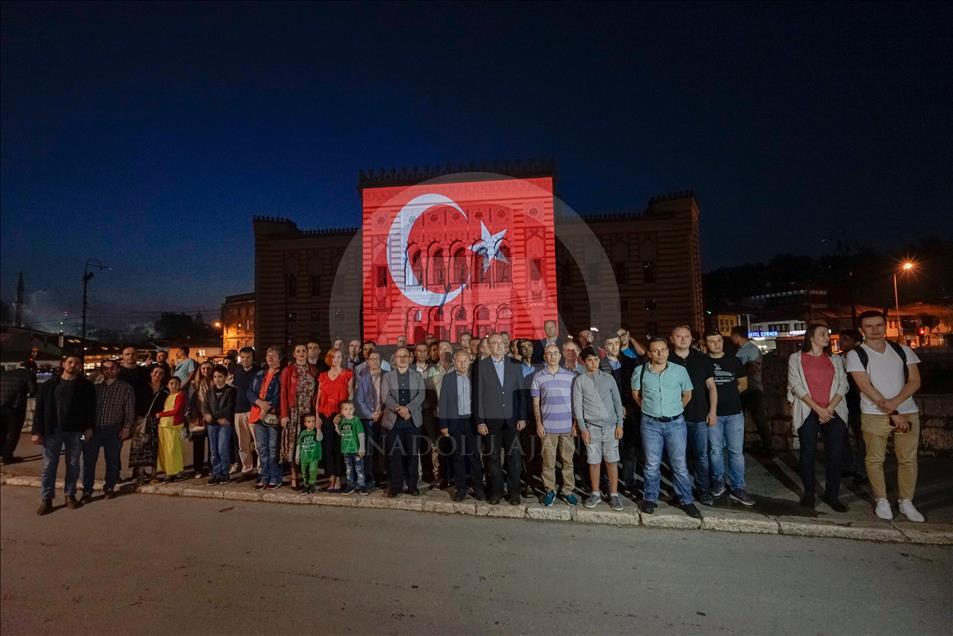 "Saraybosna'nın hafızası" Türk bayrağına büründü 