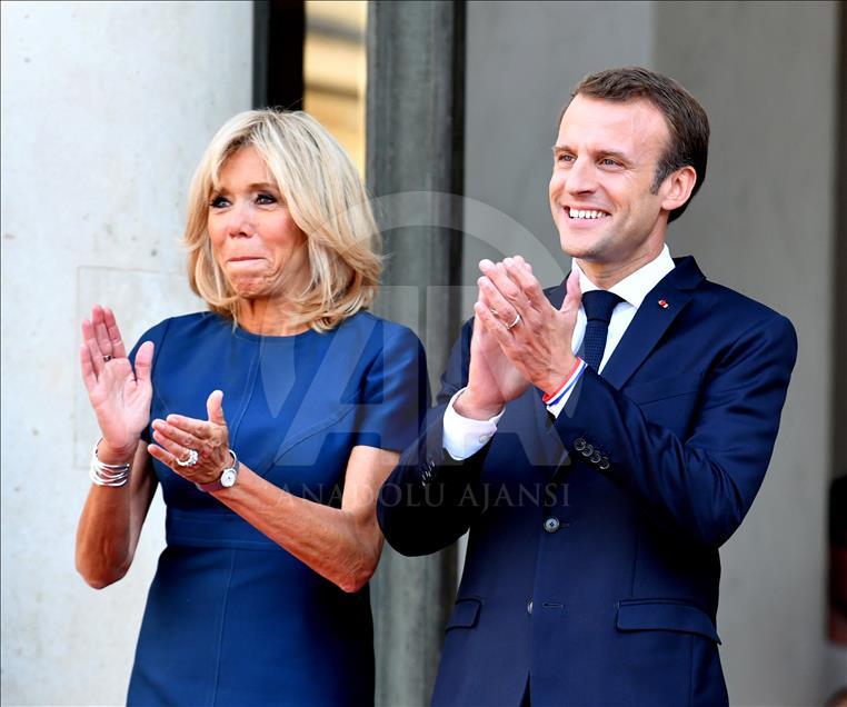 Timnas Perancis tiba di Istana Elysee