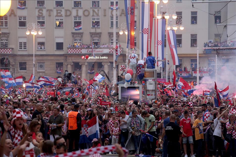 Croatia celebrates national team's second place finish in World Cup