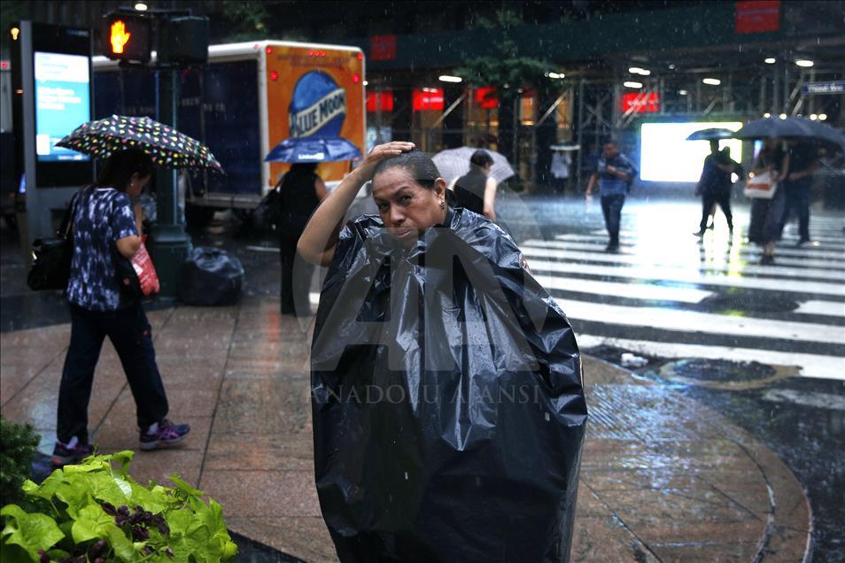 New York'ta yağmur