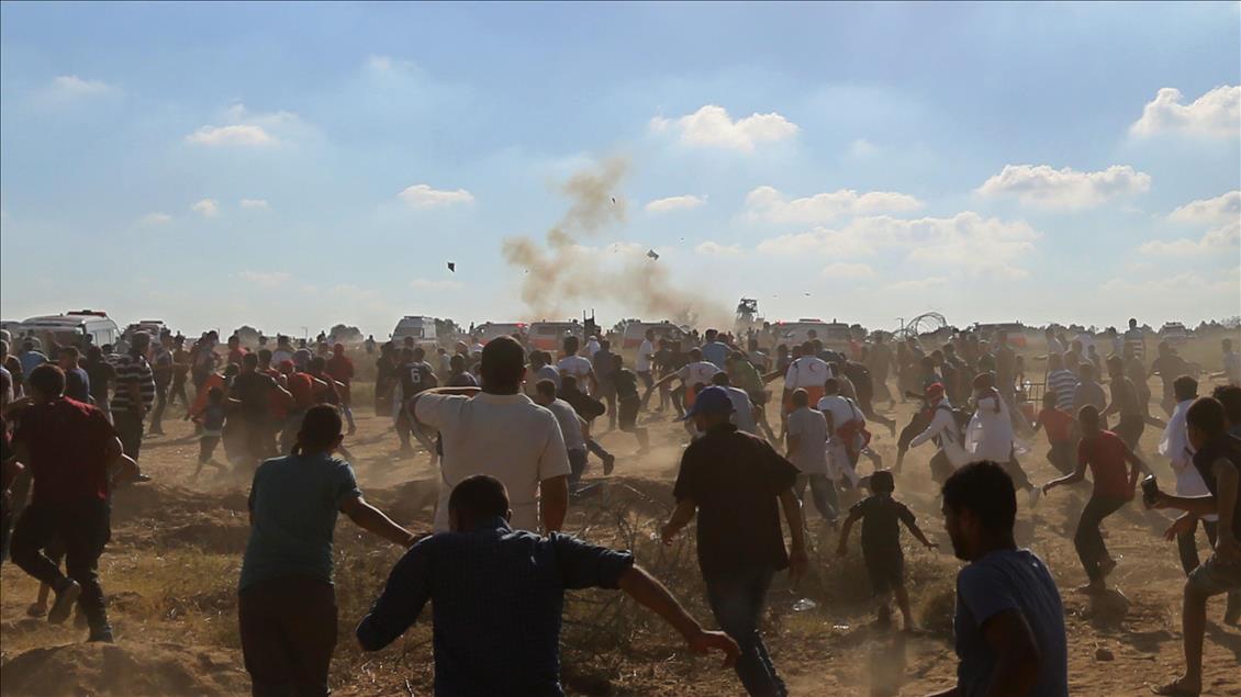 Gazze'deki Büyük Dönüş Yürüyüşü gösterilerinde 17. cuma