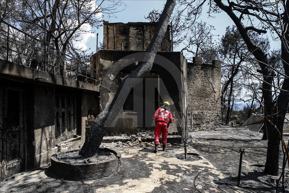 Yunanistan'daki  orman yangınları