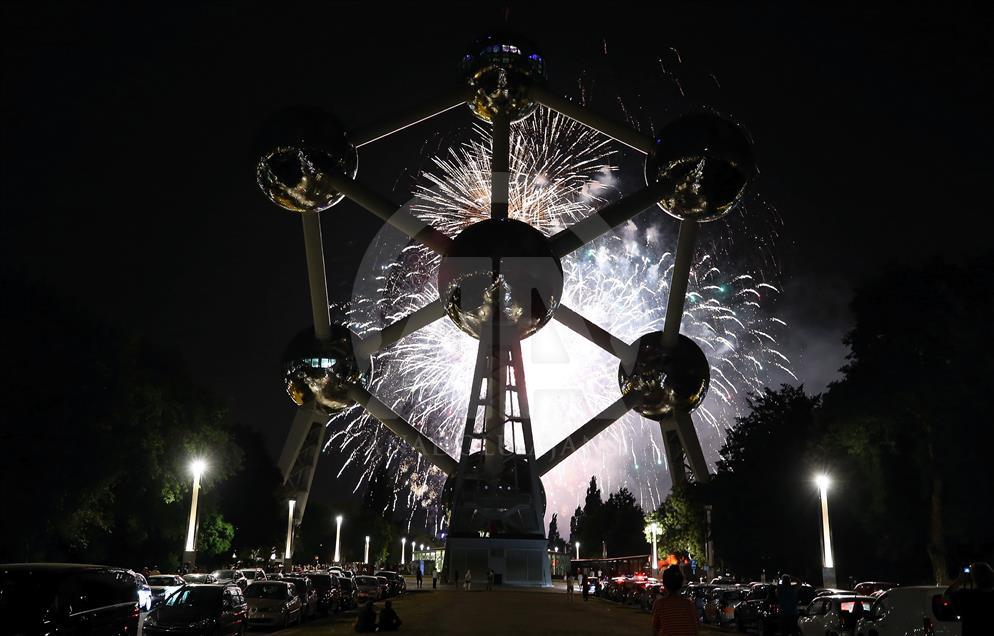 Festival de fuegos artificiales de Leaken en Bruselas