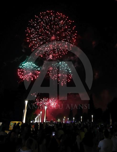 Festival de fuegos artificiales de Leaken en Bruselas