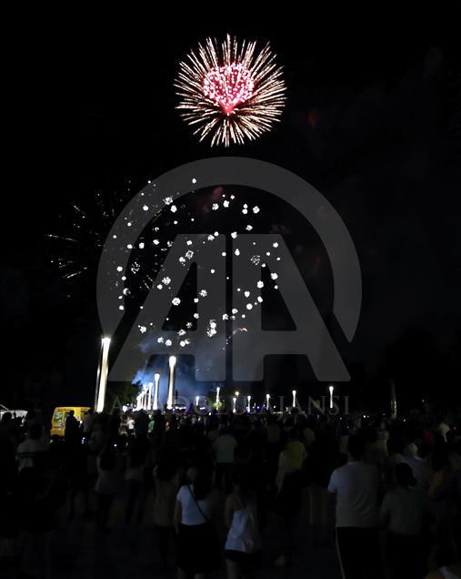 Festival de fuegos artificiales de Leaken en Bruselas