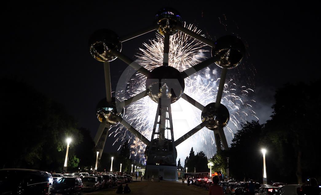 Festival de fuegos artificiales de Leaken en Bruselas