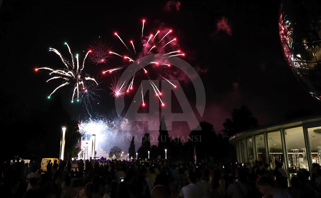 Festival de fuegos artificiales de Leaken en Bruselas