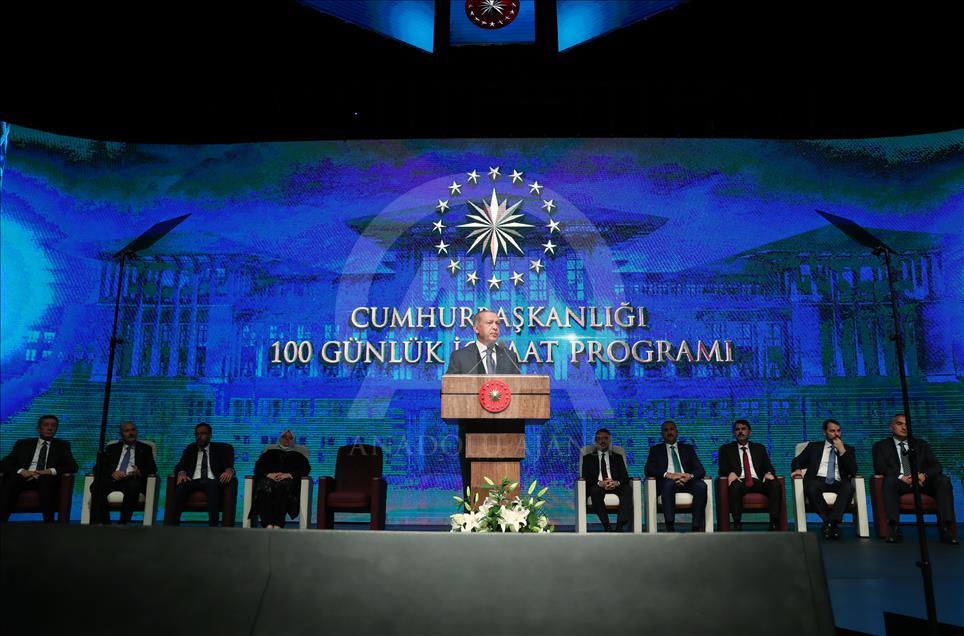Cumhurbaşkanı Erdoğan '100 Günlük Eylem Planı'nı açıkladı