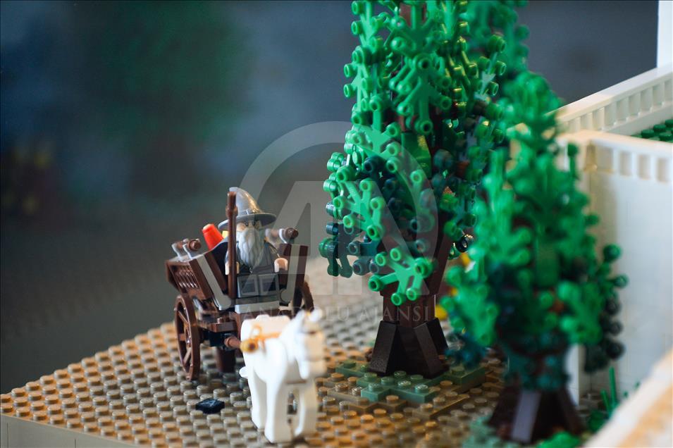 Akropolis'in lego modeli Atina'da
