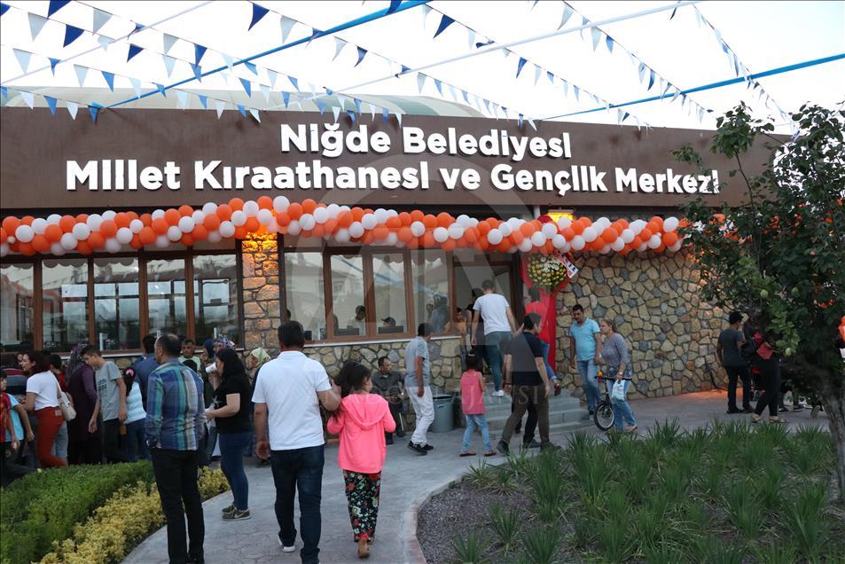 Niğde'de "Millet Kıraathanesi" hizmete açıldı