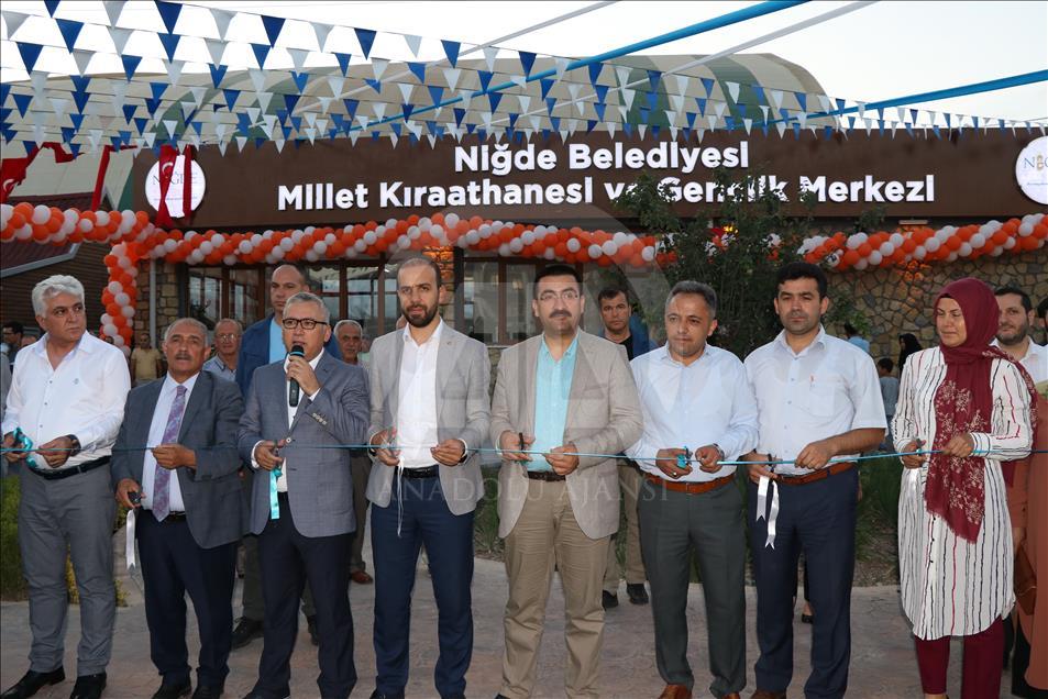 Niğde'de "Millet Kıraathanesi" hizmete açıldı