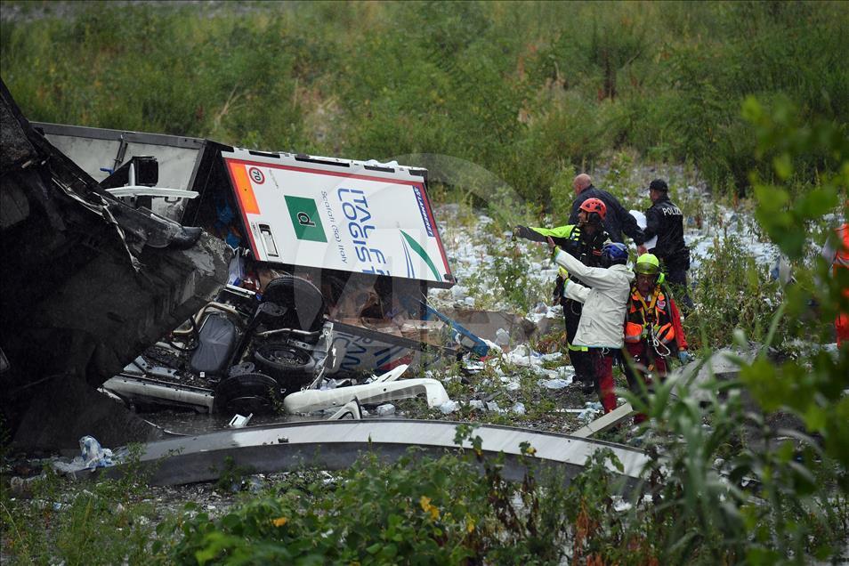 Colapso del puente Morandi en Génova, Italia, deja 11 muertos