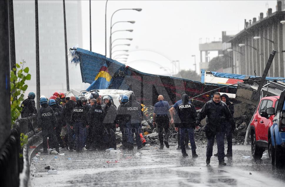 Colapso del puente Morandi en Génova, Italia, deja 11 muertos