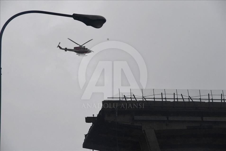 Colapso del puente Morandi en Génova, Italia, deja 11 muertos
