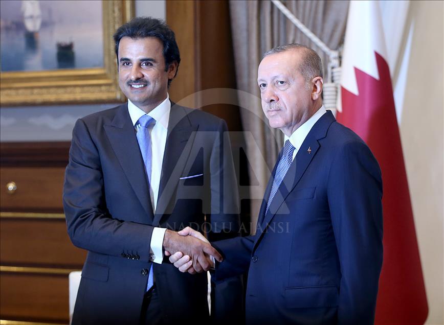 استقبال رسمی اردوغان از امیر قطر