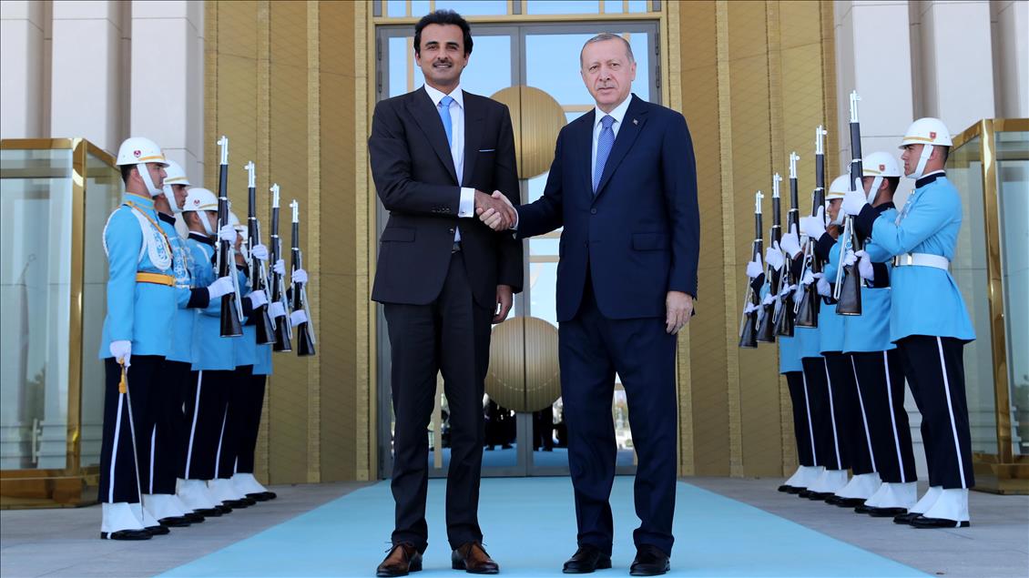 استقبال رسمی اردوغان از امیر قطر