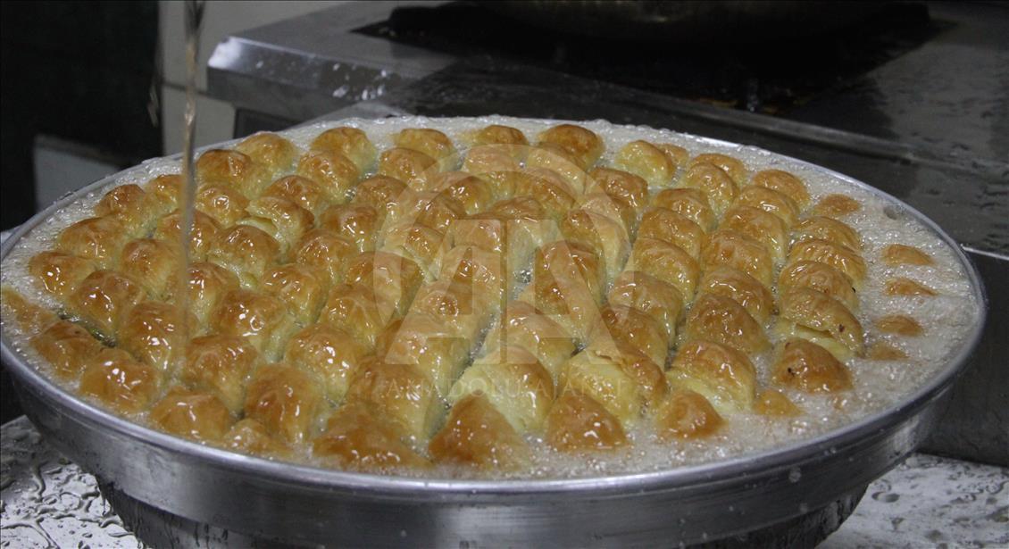 Gaziantepli baklavacılarda "bayram telaşı"