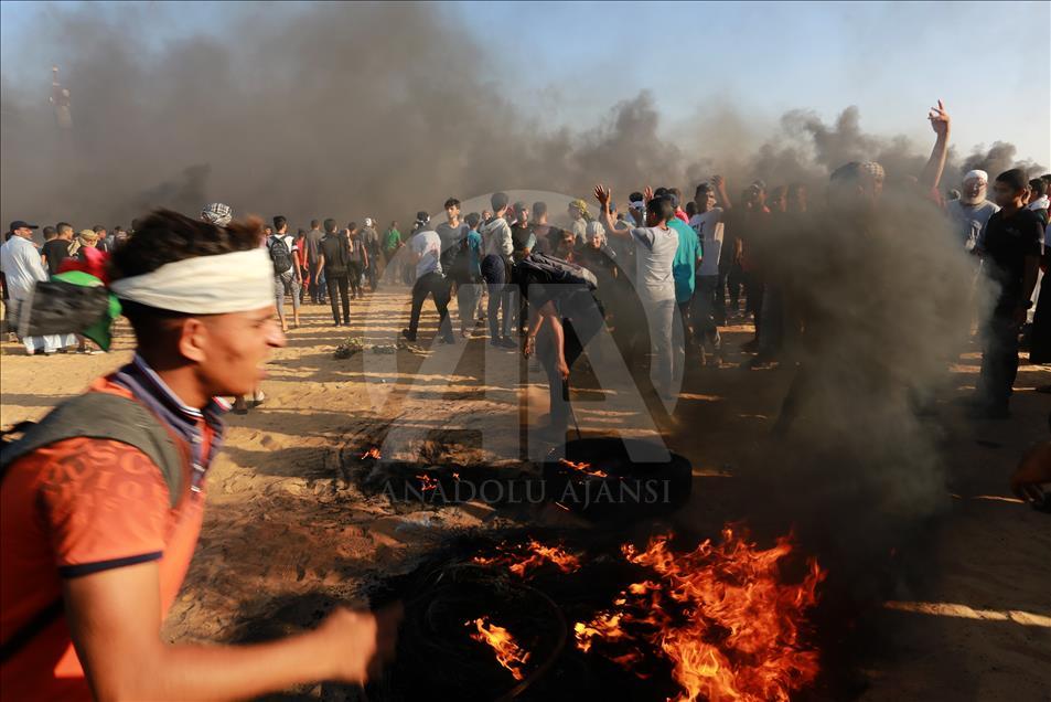 بیست و یکمین جمعه راهپیمایی بازگشت بزرگ فلسطینی‌ها در غزه