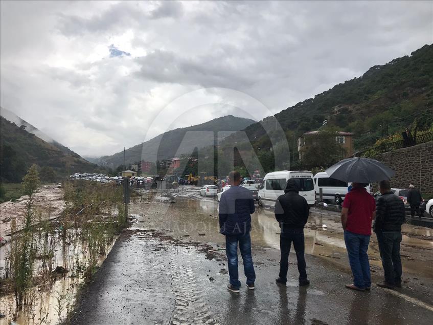 Trabzon'da şiddetli yağış