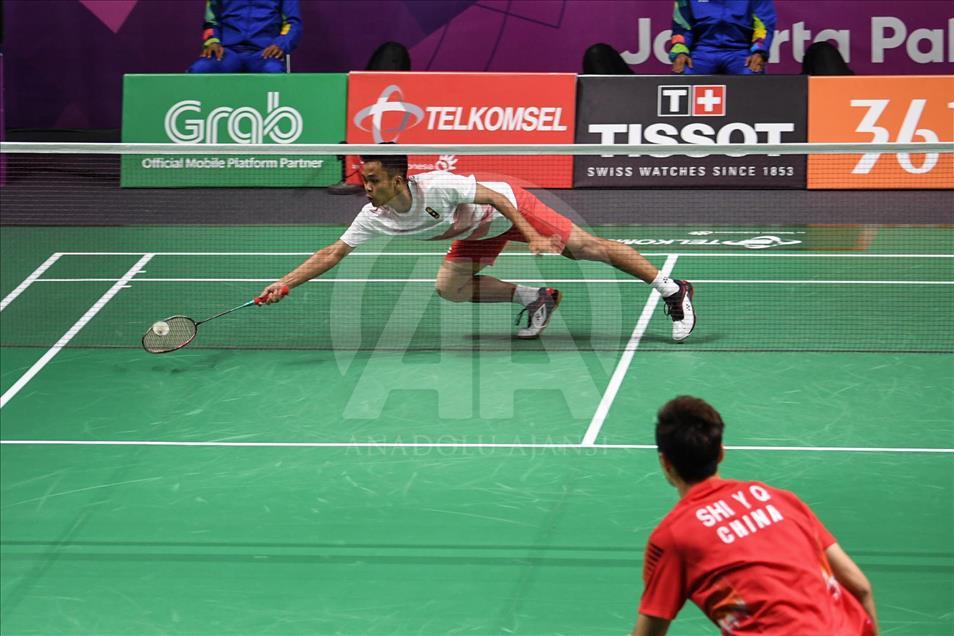 Pertandingan final badminton Asian Games 2018 beregu putra