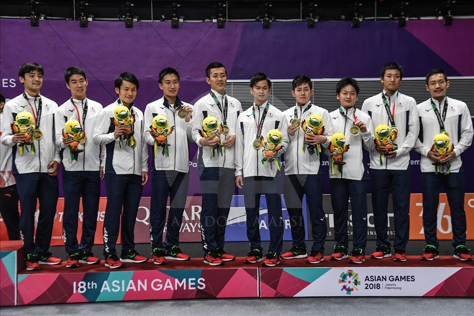 Pertandingan final badminton Asian Games 2018 beregu putra