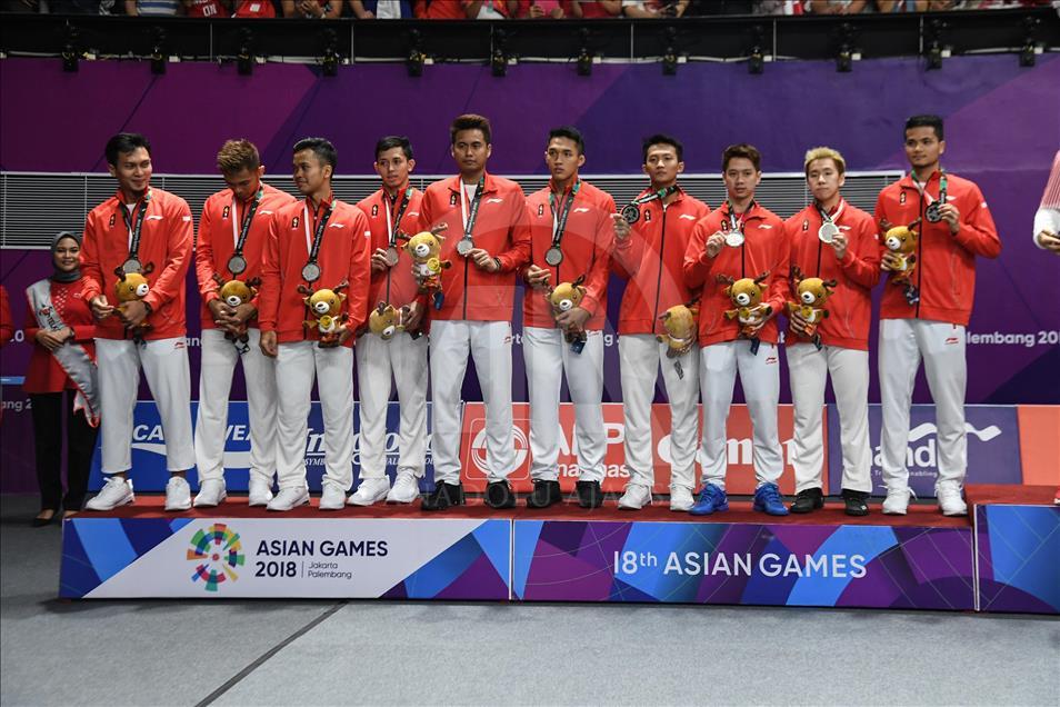 Pertandingan final badminton Asian Games 2018 beregu putra