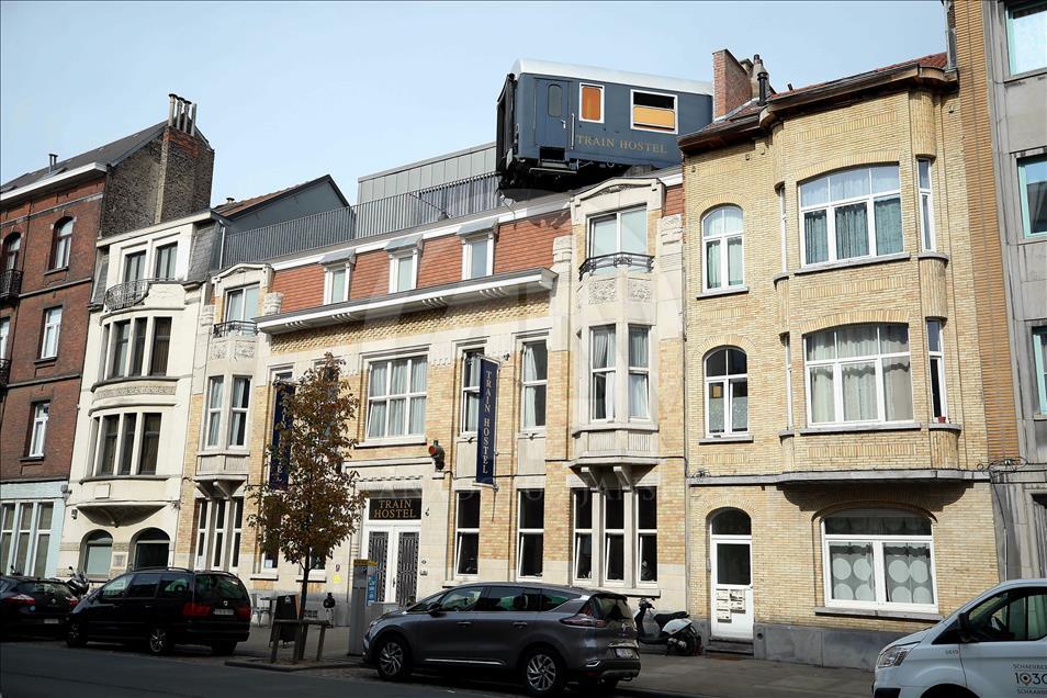 Hotel con concepto de tren en Bruselas