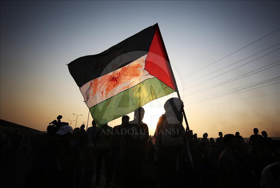 Pasukan Israel bubarkan demontrasi warga Palestina terhadap AS