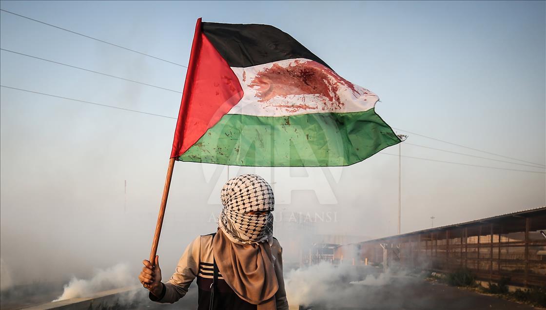 Pasukan Israel bubarkan demontrasi warga Palestina terhadap AS